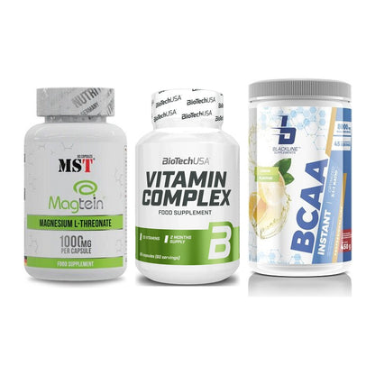 Ausdauer-Set: MST Magnesium + BioTech Vitamin + Blackline – alle enthaltenen Artikel