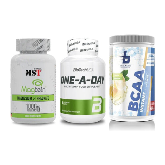 Ausdauer-Set: MST Magnesium + BioTech One A + Blackline – alle enthaltenen Artikel