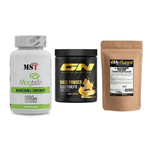 Ausdauer-Set: MST Magnesium + GN Base Powder + MySupps Glutamin – alle enthaltenen Artikel
