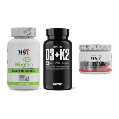 Ausdauer-Set: MST Magnesium + Big Zone Vitamin + MST Glutamine – alle enthaltenen Artikel