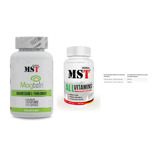 Ausdauer-Set: MST Magnesium + MST All Vitamins + INLEAD L-Carniti – alle enthaltenen Artikel