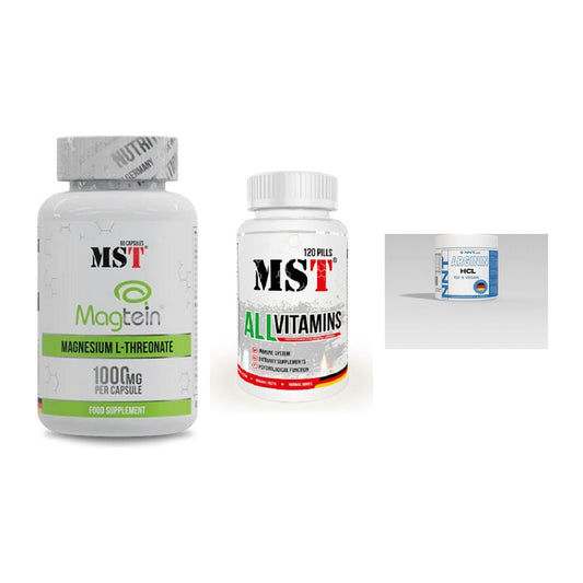 Ausdauer-Set: MST Magnesium + MST All Vitamins + NNT Arginin – alle enthaltenen Artikel