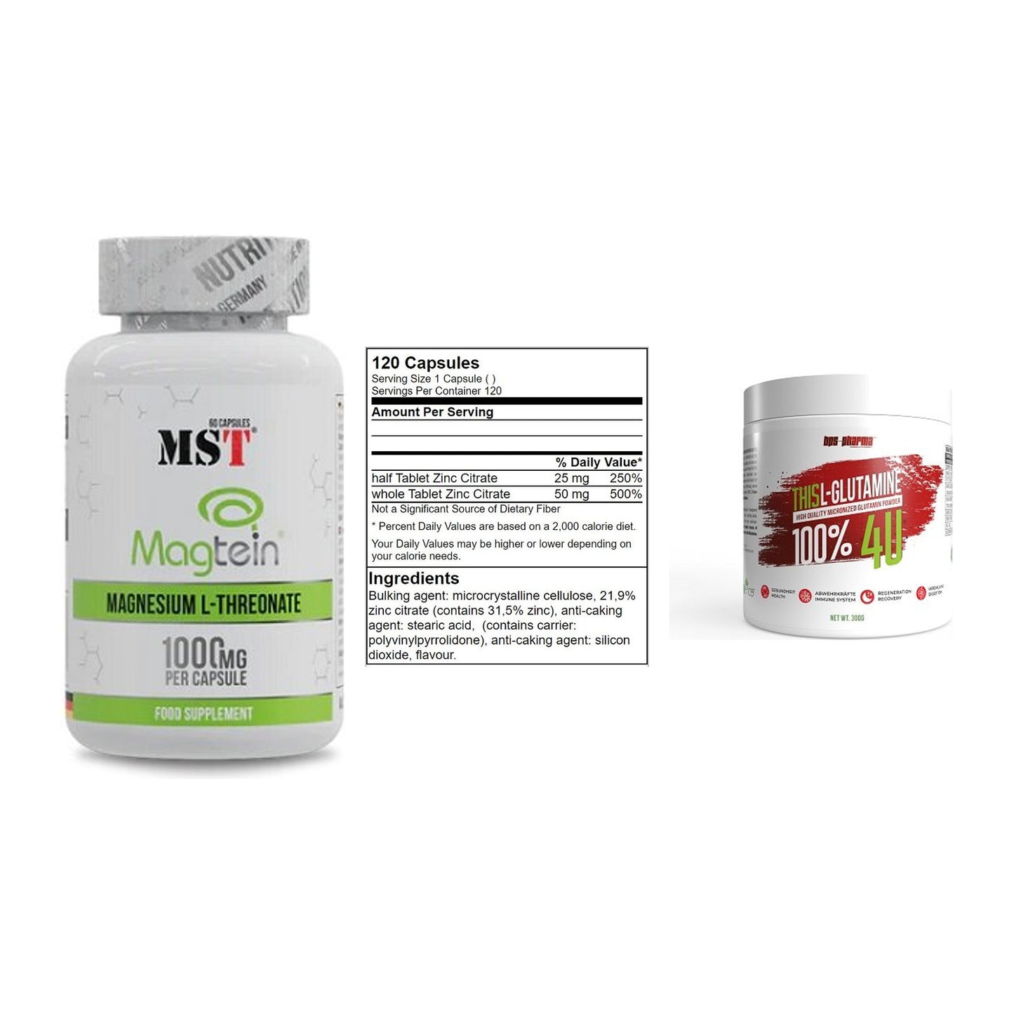 Ausdauer-Set: MST Magnesium + GN Zinc Citrate + BPS-Pharma This – alle enthaltenen Artikel