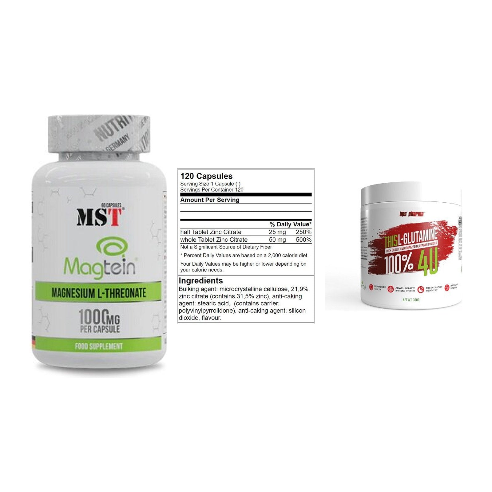 Ausdauer-Set: MST Magnesium + GN Zinc Citrate + BPS-Pharma This – alle enthaltenen Artikel