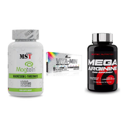 Ausdauer-Set: MST Magnesium + Olimp Vita-Min + Scitec Mega – alle enthaltenen Artikel