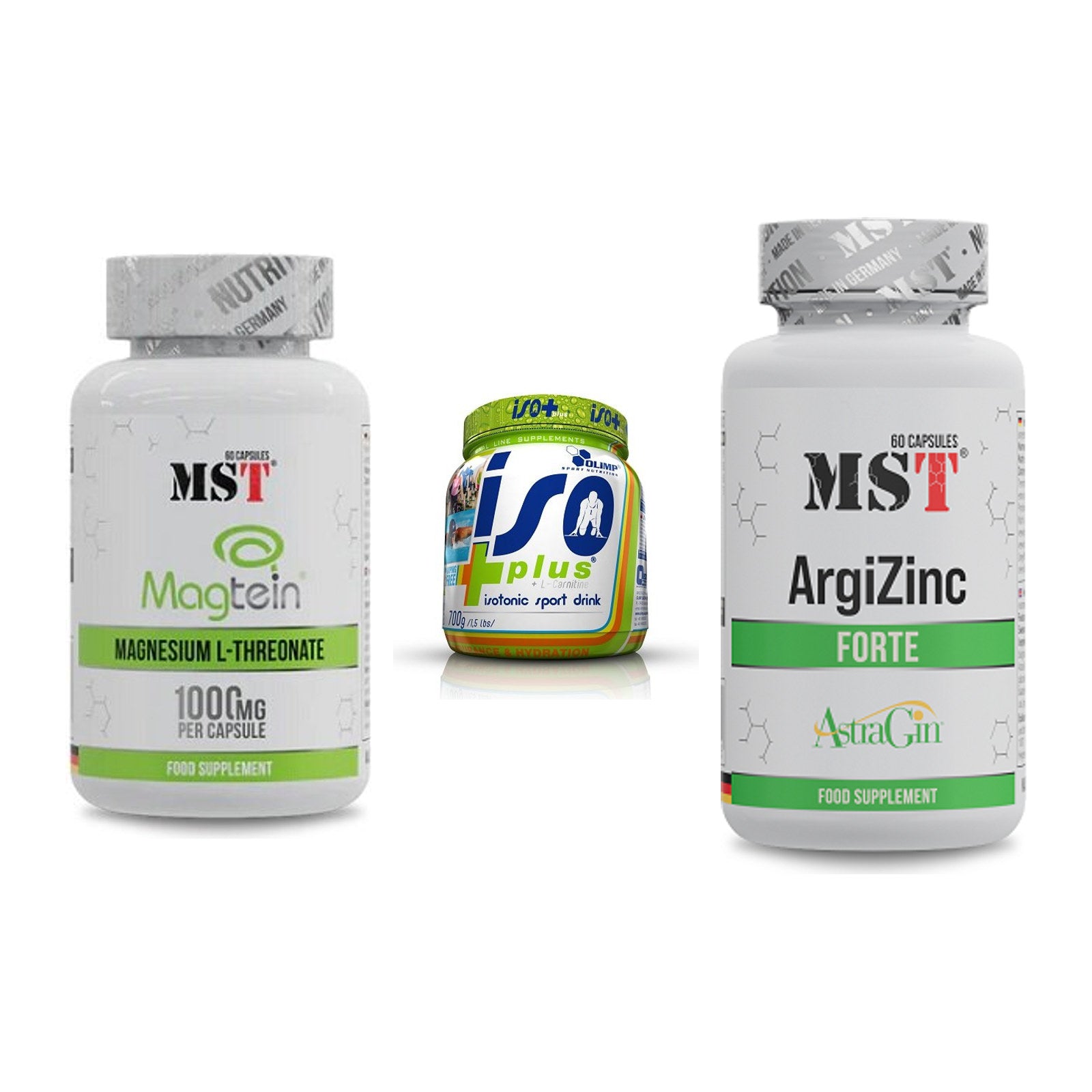 Ausdauer-Set: MST Magnesium + Olimp Iso Plus + MST ArgiZinc – alle enthaltenen Artikel