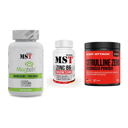 Ausdauer-Set: MST Magnesium + MST Zinc + Body Attack 100 – alle enthaltenen Artikel