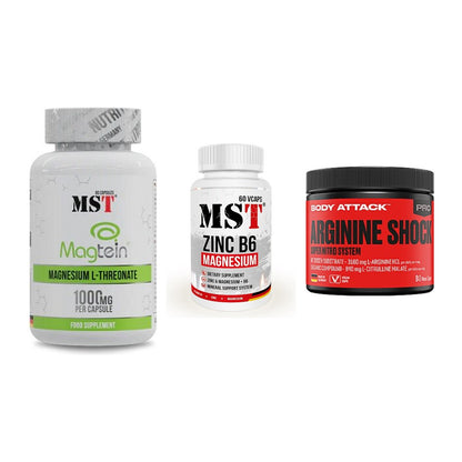 Ausdauer-Set: MST Magnesium + MST Zinc + Body Attack – alle enthaltenen Artikel
