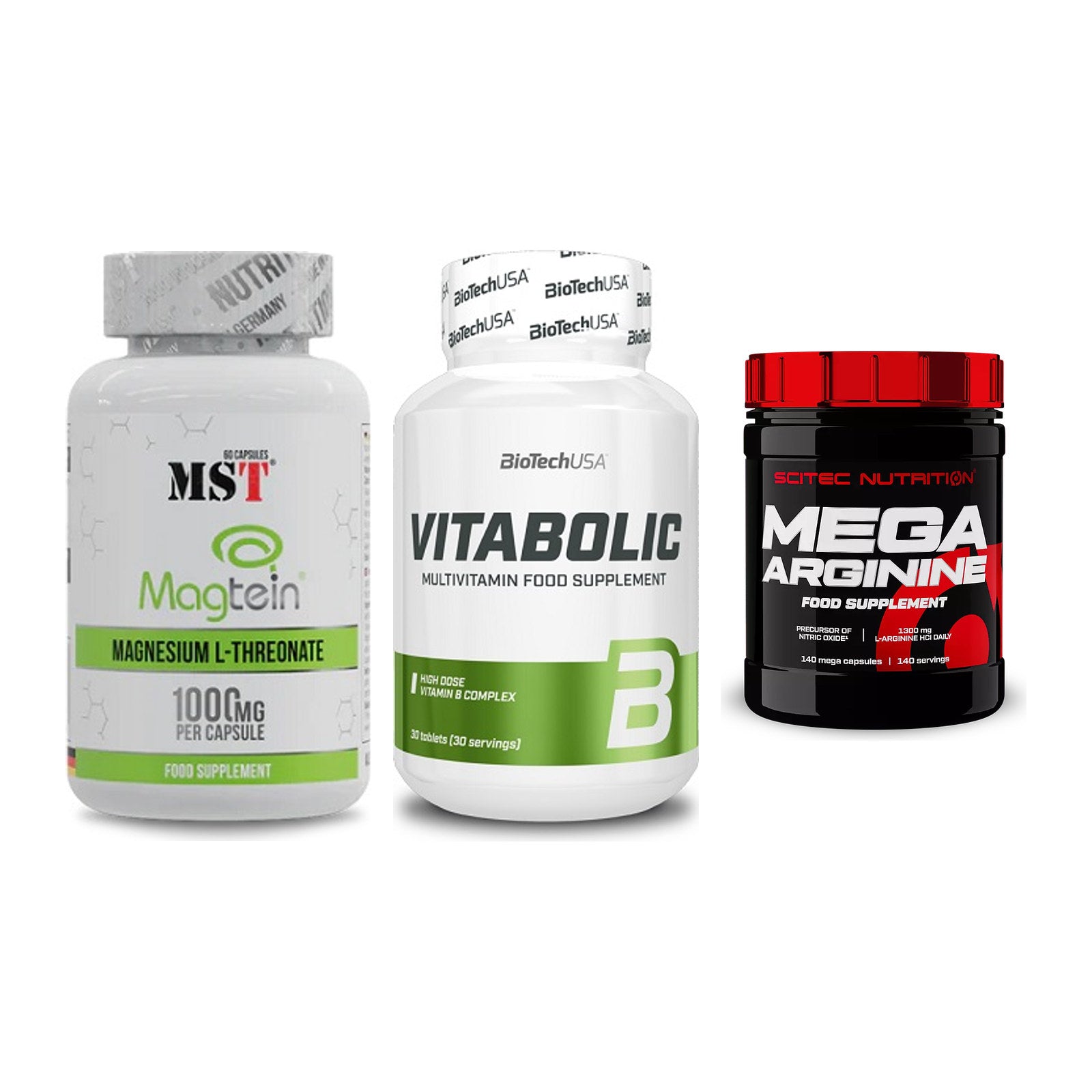 Ausdauer-Set: MST Magnesium + BioTech Vitaboli + Scitec Mega – alle enthaltenen Artikel