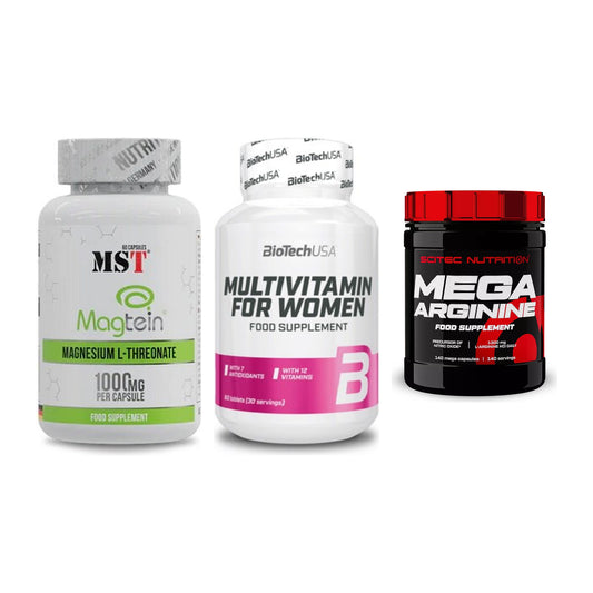 Ausdauer-Set: MST Magnesium + BioTech Multivit + Scitec Mega – alle enthaltenen Artikel