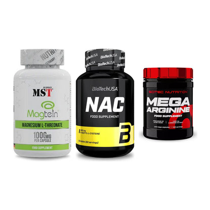 Ausdauer-Set: MST Magnesium + BioTech NAC + Scitec Mega – alle enthaltenen Artikel