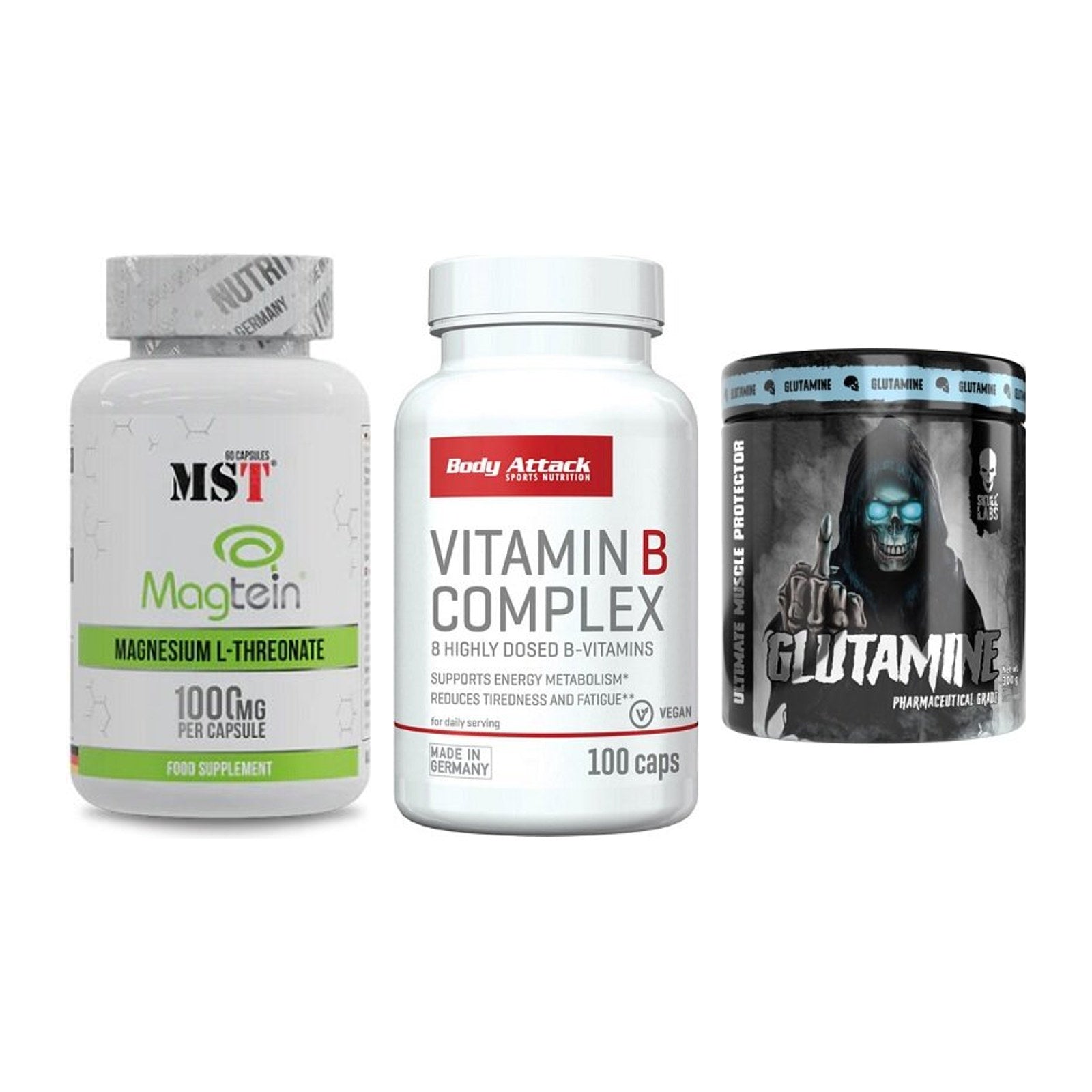 Ausdauer-Set: MST Magnesium + Body Attack + Skull Labs – alle enthaltenen Artikel