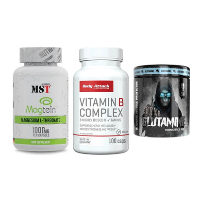 Ausdauer-Set: MST Magnesium + Body Attack + Skull Labs – alle enthaltenen Artikel