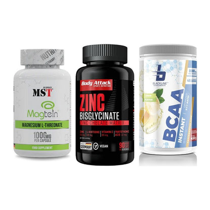 Ausdauer-Set: MST Magnesium + Body Attack Zink + Blackline – alle enthaltenen Artikel