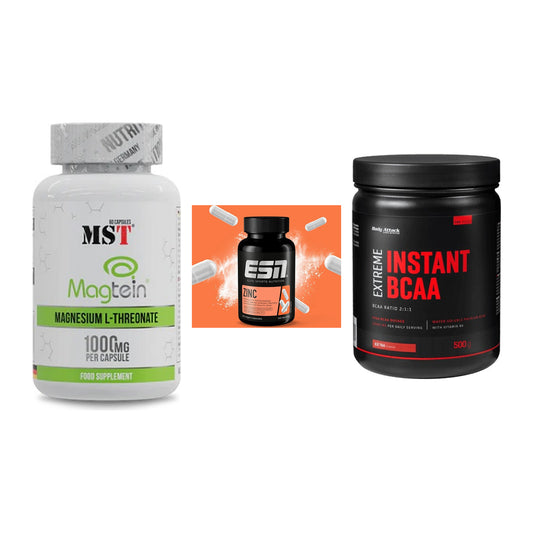 Ausdauer-Set: MST Magnesium + ESN Zinc + Body Attack – alle enthaltenen Artikel