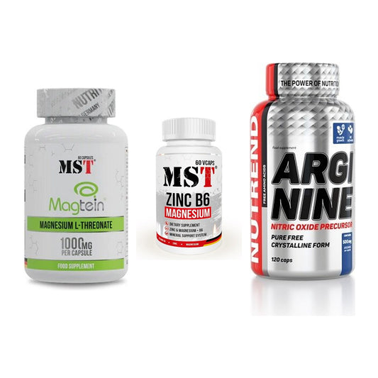 Ausdauer-Set: MST Magnesium + MST Zinc + Nutrend Arginine – alle enthaltenen Artikel