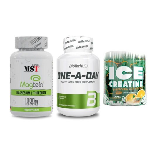 Ausdauer-Set: MST Magnesium + BioTech One A + FA Nutrition ICE – alle enthaltenen Artikel