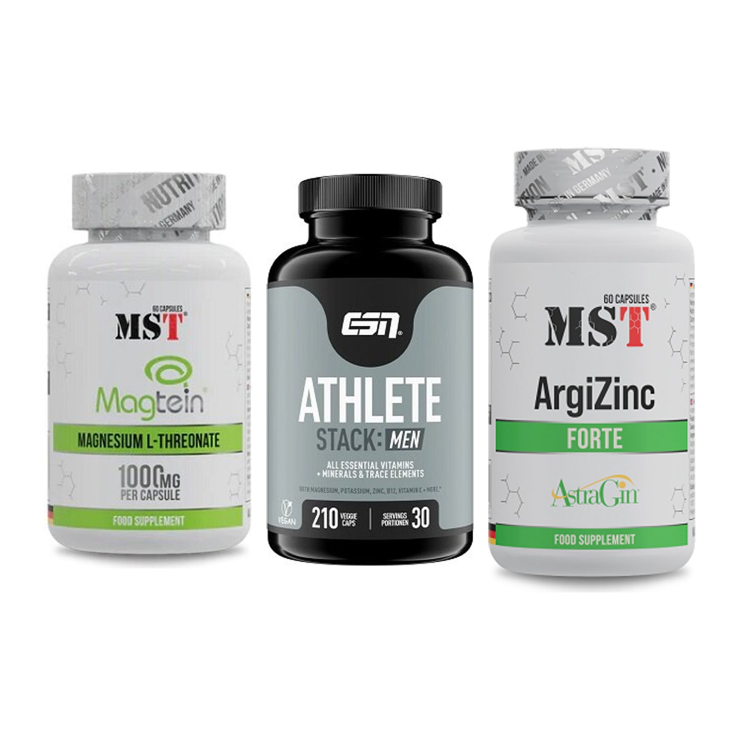 Ausdauer-Set: MST Magnesium + ESN Athlete + MST ArgiZinc – alle enthaltenen Artikel