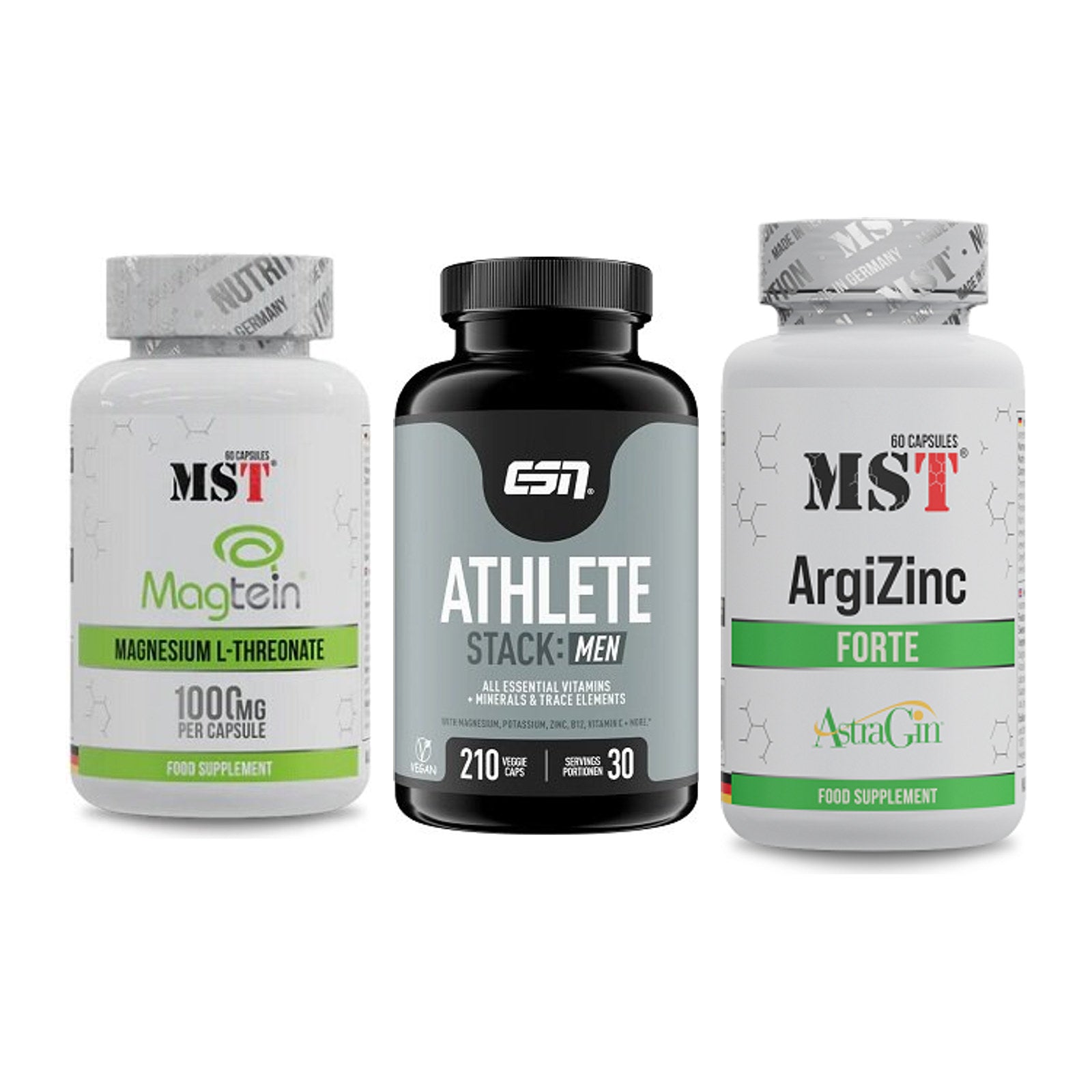 Ausdauer-Set: MST Magnesium + ESN Athlete + MST ArgiZinc – alle enthaltenen Artikel