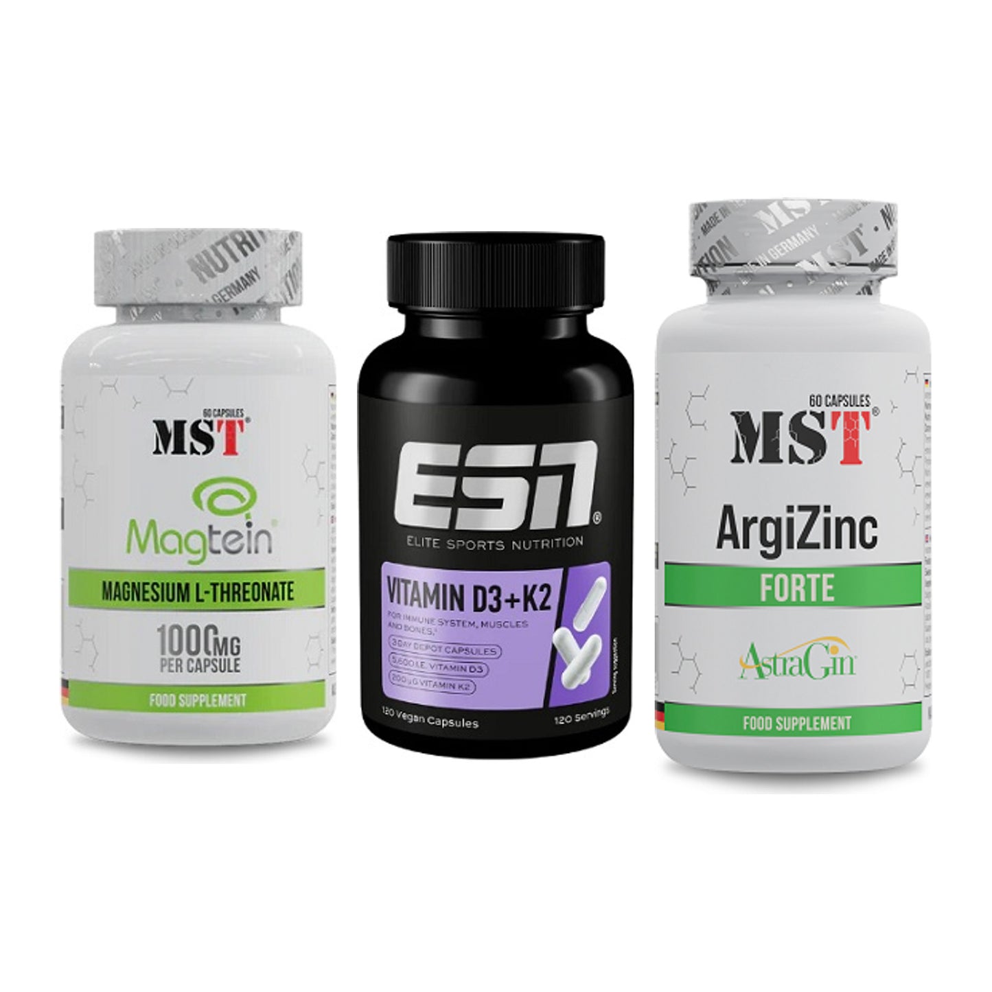 Ausdauer-Set: MST Magnesium + ESN Vitamin D3 + MST ArgiZinc – alle enthaltenen Artikel