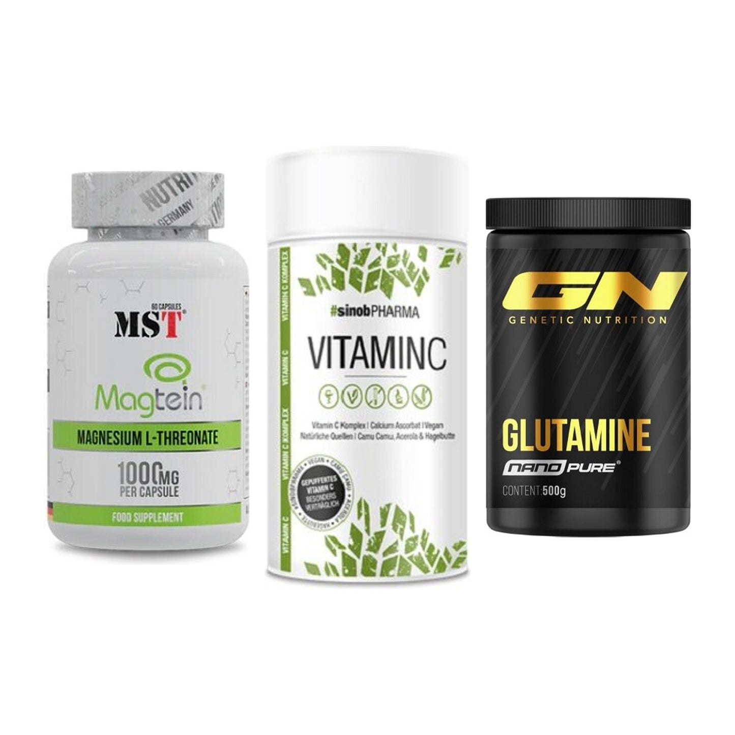 Ausdauer-Set: MST Magnesium + Sinob Vitamin C + GN Nano Pure – alle enthaltenen Artikel