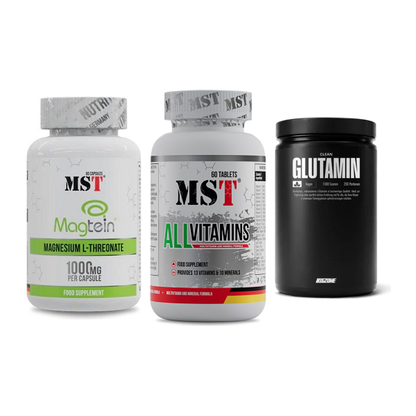 Ausdauer-Set: MST Magnesium + MST All Vitamins + Big Zone Glutami – alle enthaltenen Artikel