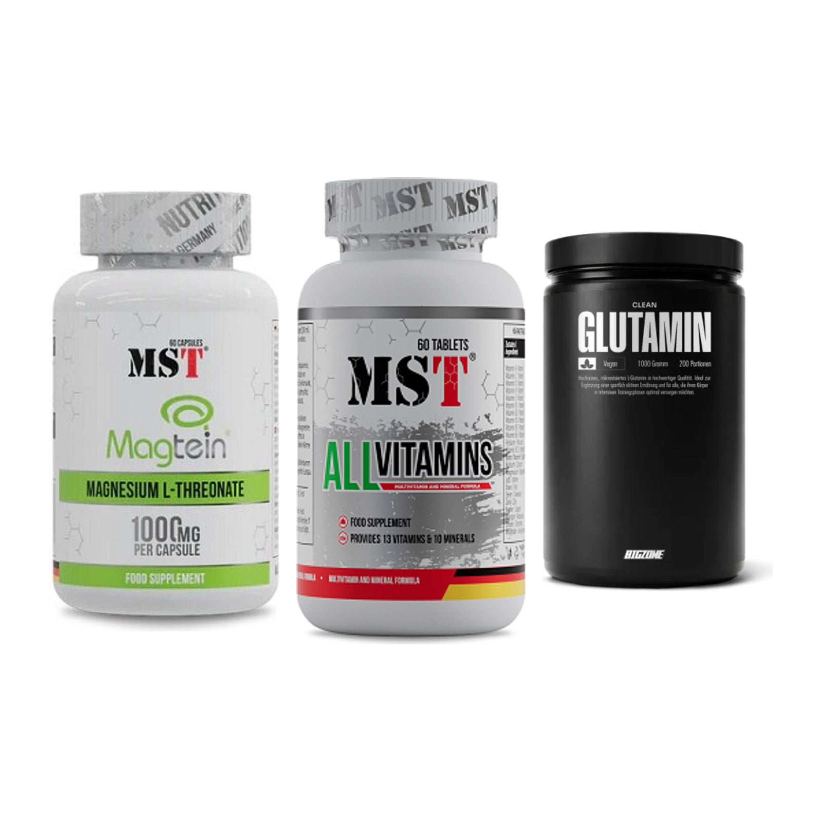 Ausdauer-Set: MST Magnesium + MST All Vitamins + Big Zone Glutami – alle enthaltenen Artikel