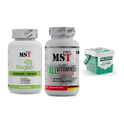 Ausdauer-Set: MST Magnesium + MST All Vitamins + INLEAD L-Glutami – alle enthaltenen Artikel