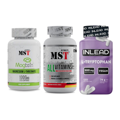 Ausdauer-Set: MST Magnesium + MST All Vitamins + INLEAD L-Tryptop – alle enthaltenen Artikel