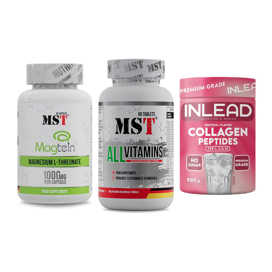 Ausdauer-Set: MST Magnesium + MST All Vitamins + INLEAD Collagen – alle enthaltenen Artikel