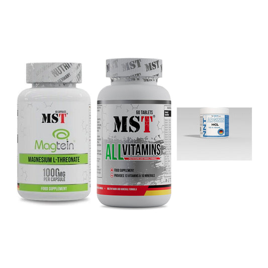 Ausdauer-Set: MST Magnesium + MST All Vitamins + NNT Arginin – alle enthaltenen Artikel