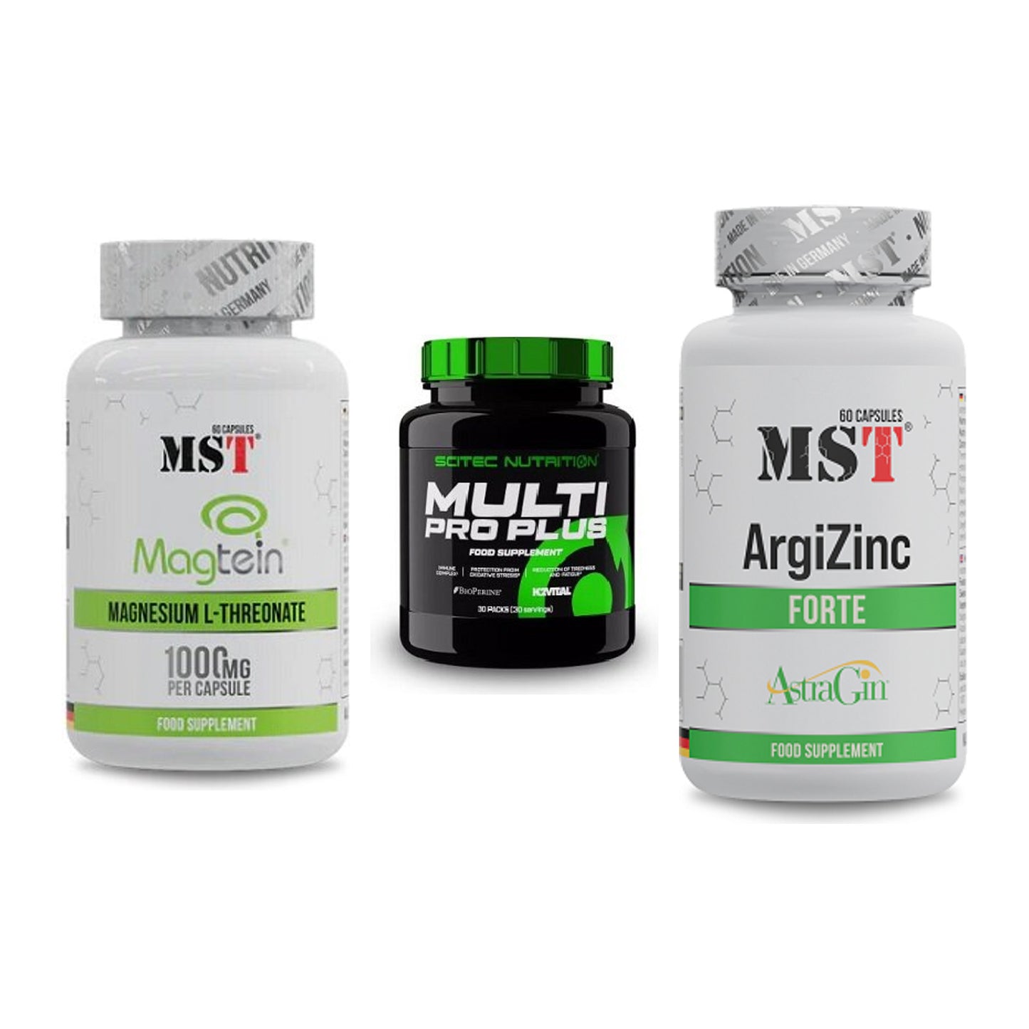 Ausdauer-Set: MST Magnesium + Scitec Multi Pro + MST ArgiZinc – alle enthaltenen Artikel
