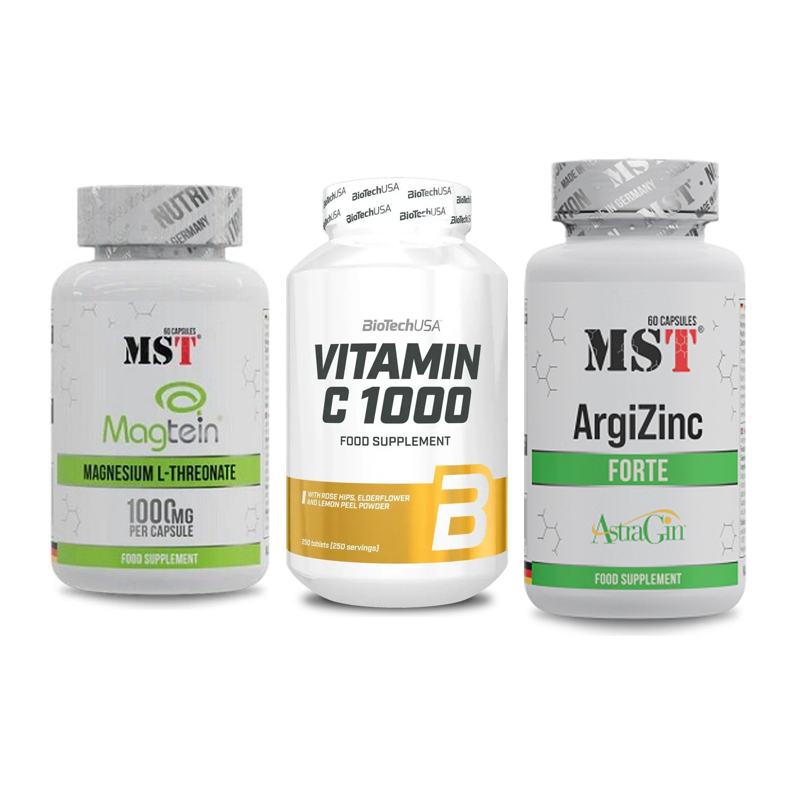 Ausdauer-Set: MST Magnesium + BioTech Vitamin + MST ArgiZinc – alle enthaltenen Artikel