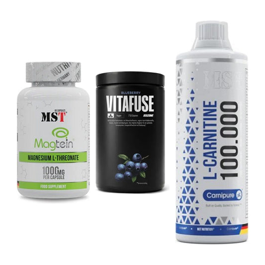 Ausdauer-Set: MST Magnesium + Big Zone Vitafus + MST L-Carnitine – alle enthaltenen Artikel