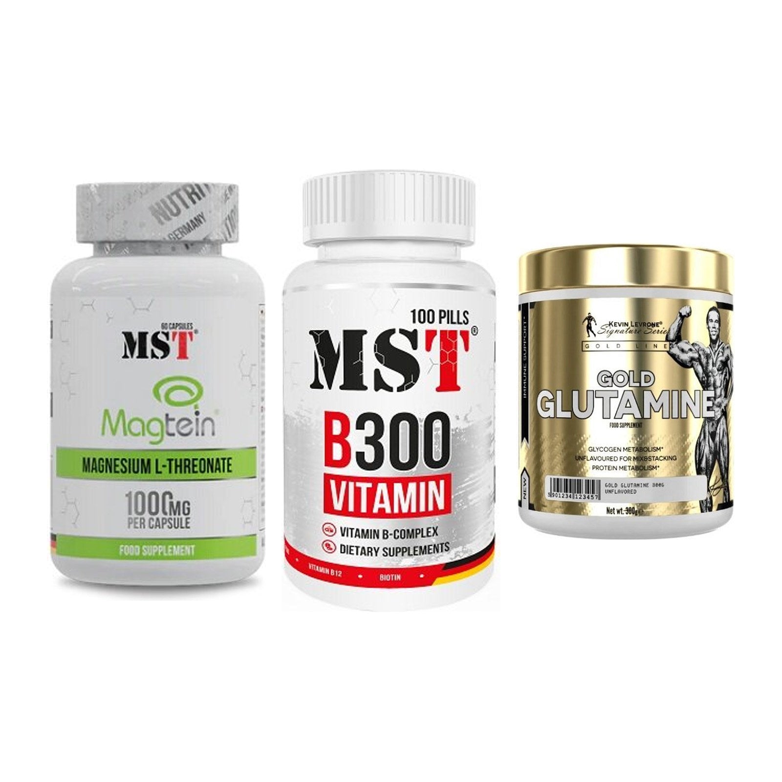 Ausdauer-Set: MST Magnesium + MST B300 B-Compl + Kevin Levrone – alle enthaltenen Artikel