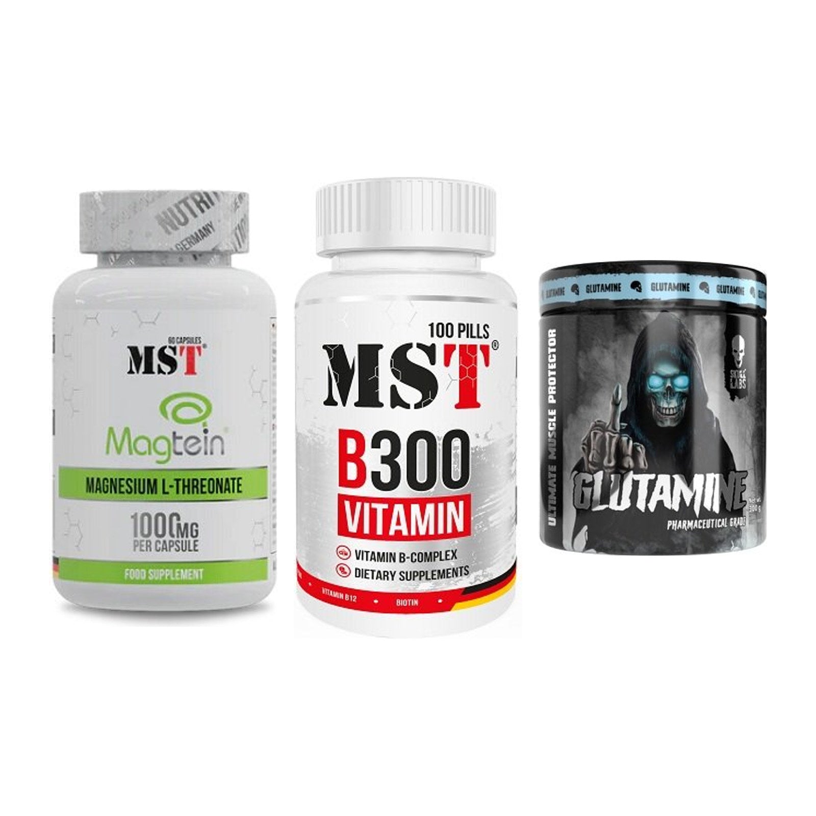 Ausdauer-Set: MST Magnesium + MST B300 B-Compl + Skull Labs – alle enthaltenen Artikel