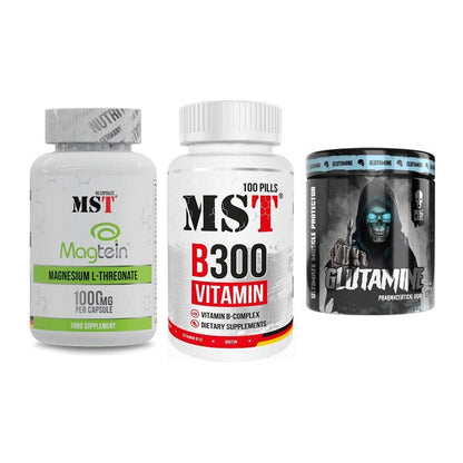 Ausdauer-Set: MST Magnesium + MST B300 B-Compl + Skull Labs – alle enthaltenen Artikel
