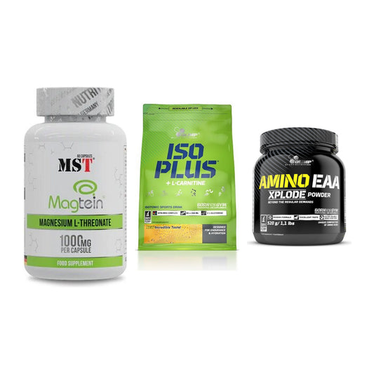 Ausdauer-Set: MST Magnesium + Olimp Iso Plus + Olimp Amino EAA – alle enthaltenen Artikel