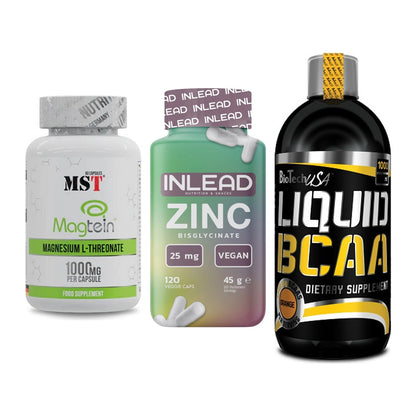 Ausdauer-Set: MST Magnesium + INLEAD Zink + BioTech Liquid – alle enthaltenen Artikel