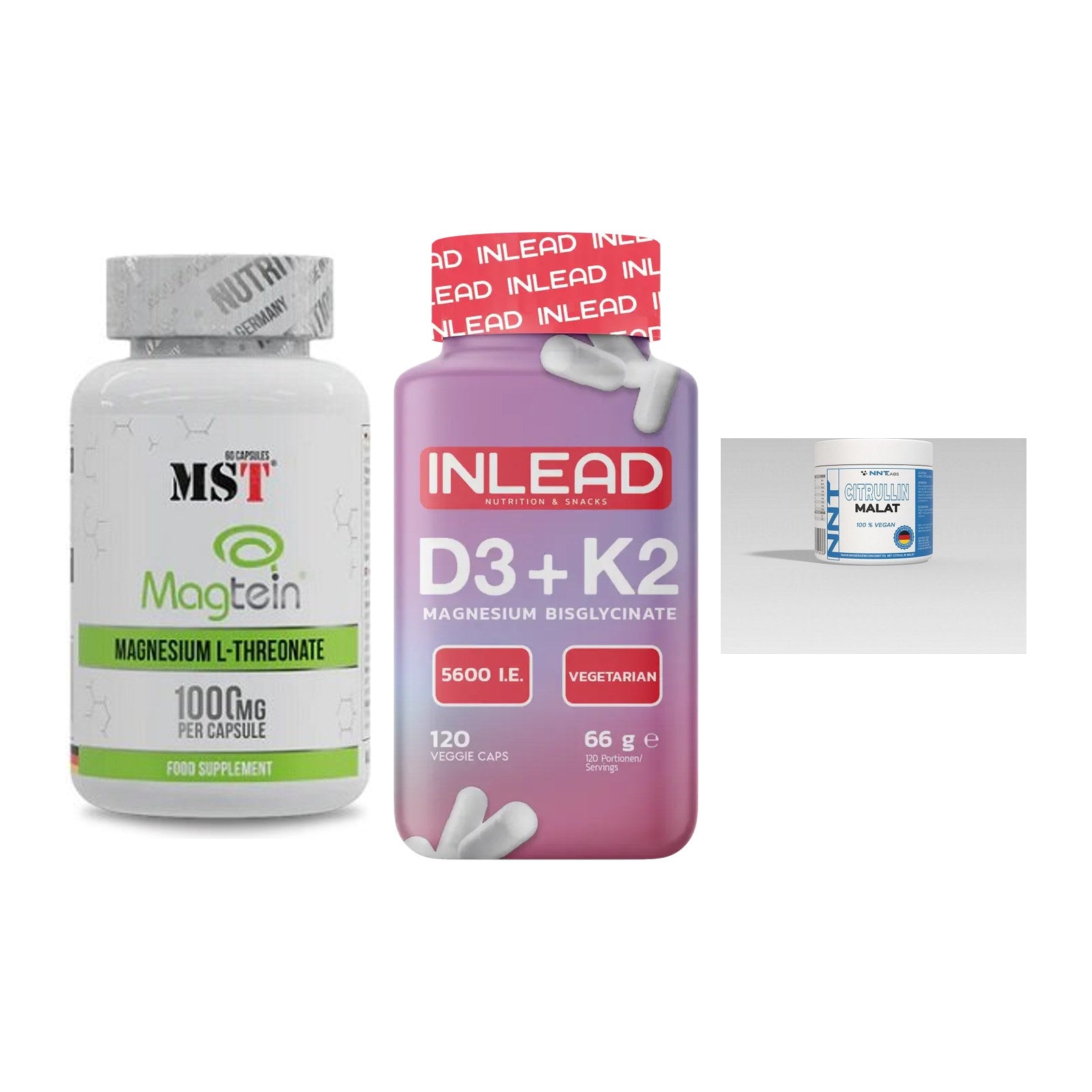 Ausdauer-Set: MST Magnesium + INLEAD Vitamin + NNT Citrullin – alle enthaltenen Artikel