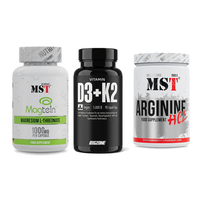 Ausdauer-Set: MST Magnesium + Big Zone Vitamin + MST Arginine HCL – alle enthaltenen Artikel