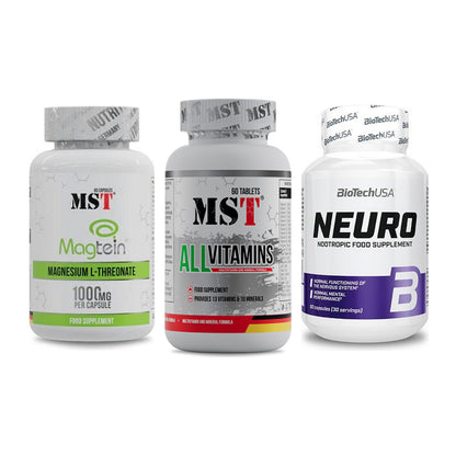 Ausdauer-Set: MST Magnesium + MST All Vitamins + BioTech Neuro – alle enthaltenen Artikel