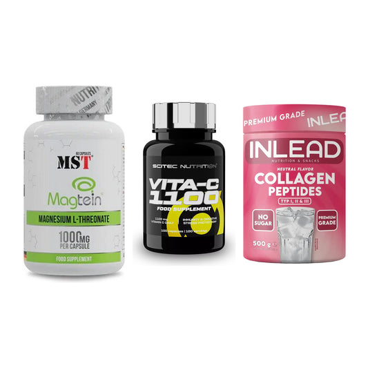 Ausdauer-Set: MST Magnesium + Scitec Vitamin C + INLEAD Collagen – alle enthaltenen Artikel