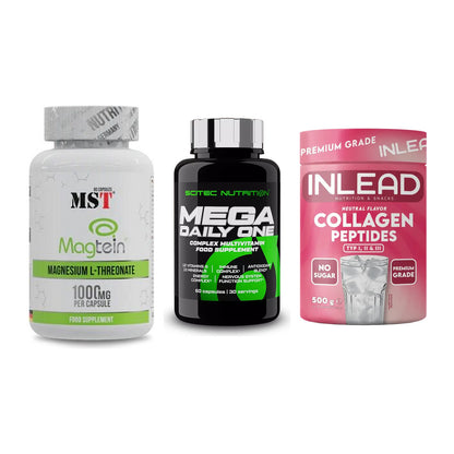 Ausdauer-Set: MST Magnesium + Scitec Mega + INLEAD Collagen – alle enthaltenen Artikel