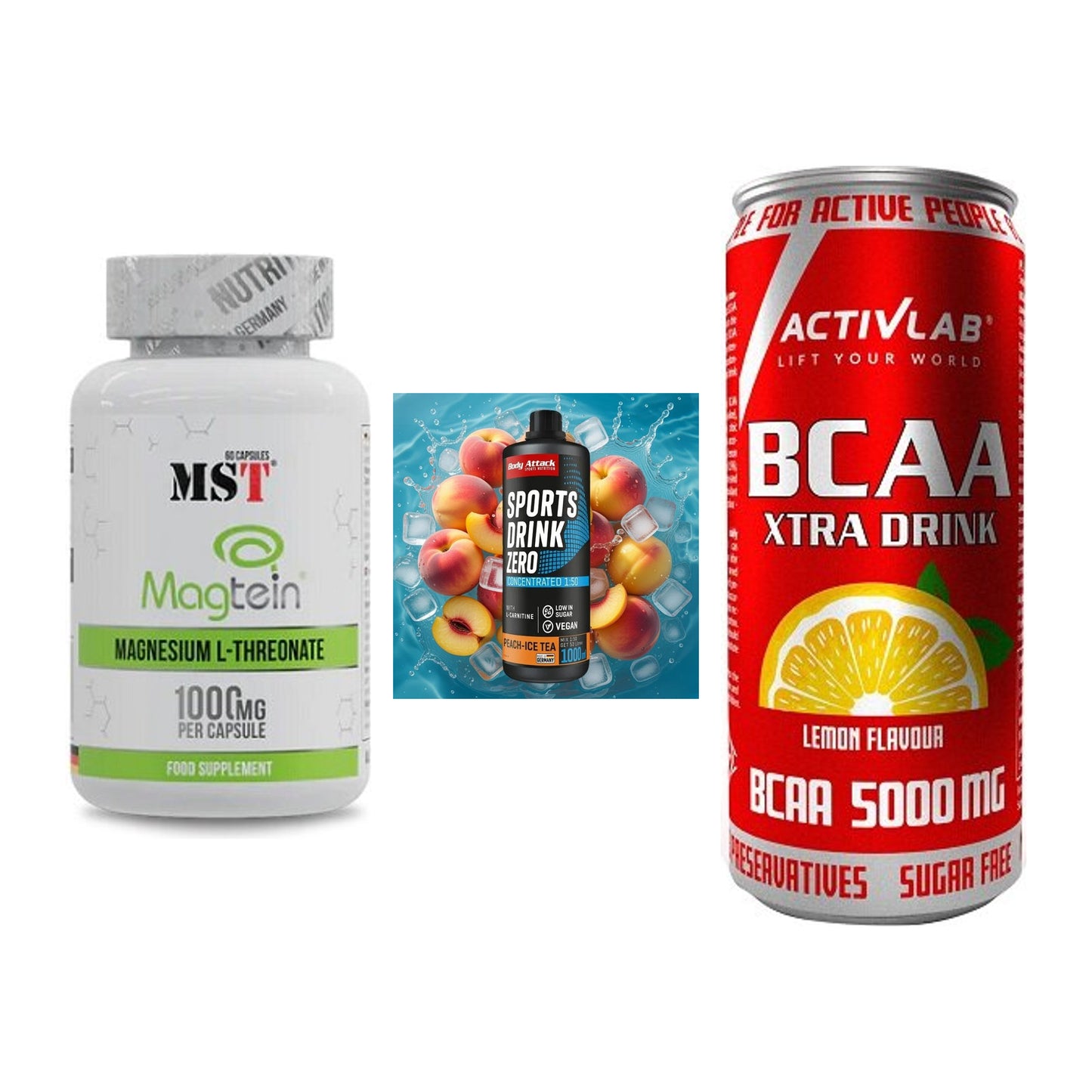 Ausdauer-Set: MST Magnesium + Body Attack + Activlab BCAA – alle enthaltenen Artikel