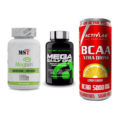 Ausdauer-Set: MST Magnesium + Scitec Mega + Activlab BCAA – alle enthaltenen Artikel
