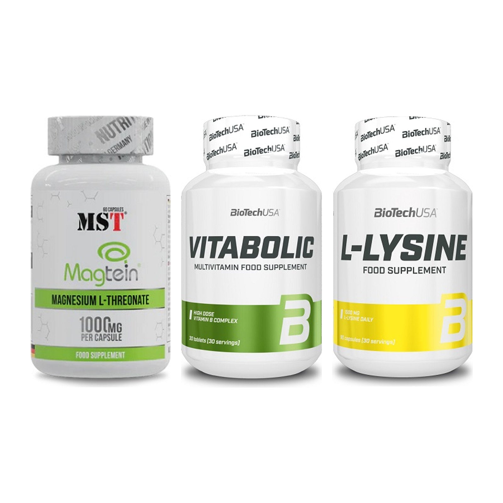 Ausdauer-Set: MST Magnesium + BioTech Vitaboli + BioTech L-Lysine – alle enthaltenen Artikel