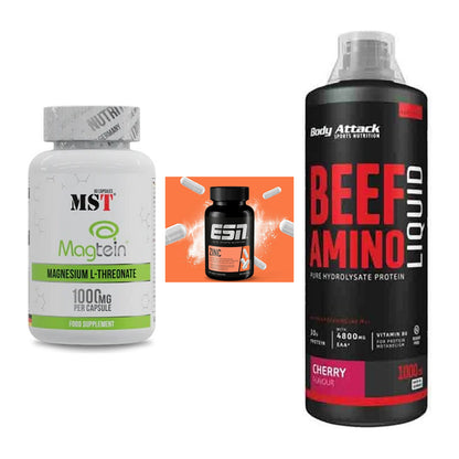 Ausdauer-Set: MST Magnesium + ESN Zinc + Body Attack Beef – alle enthaltenen Artikel