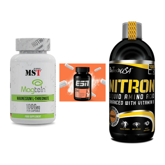 Ausdauer-Set: MST Magnesium + ESN Zinc + BioTech Liquid – alle enthaltenen Artikel