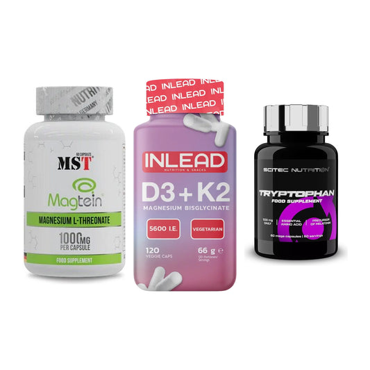 Ausdauer-Set: MST Magnesium + INLEAD Vitamin + Scitec Tryptopha – alle enthaltenen Artikel